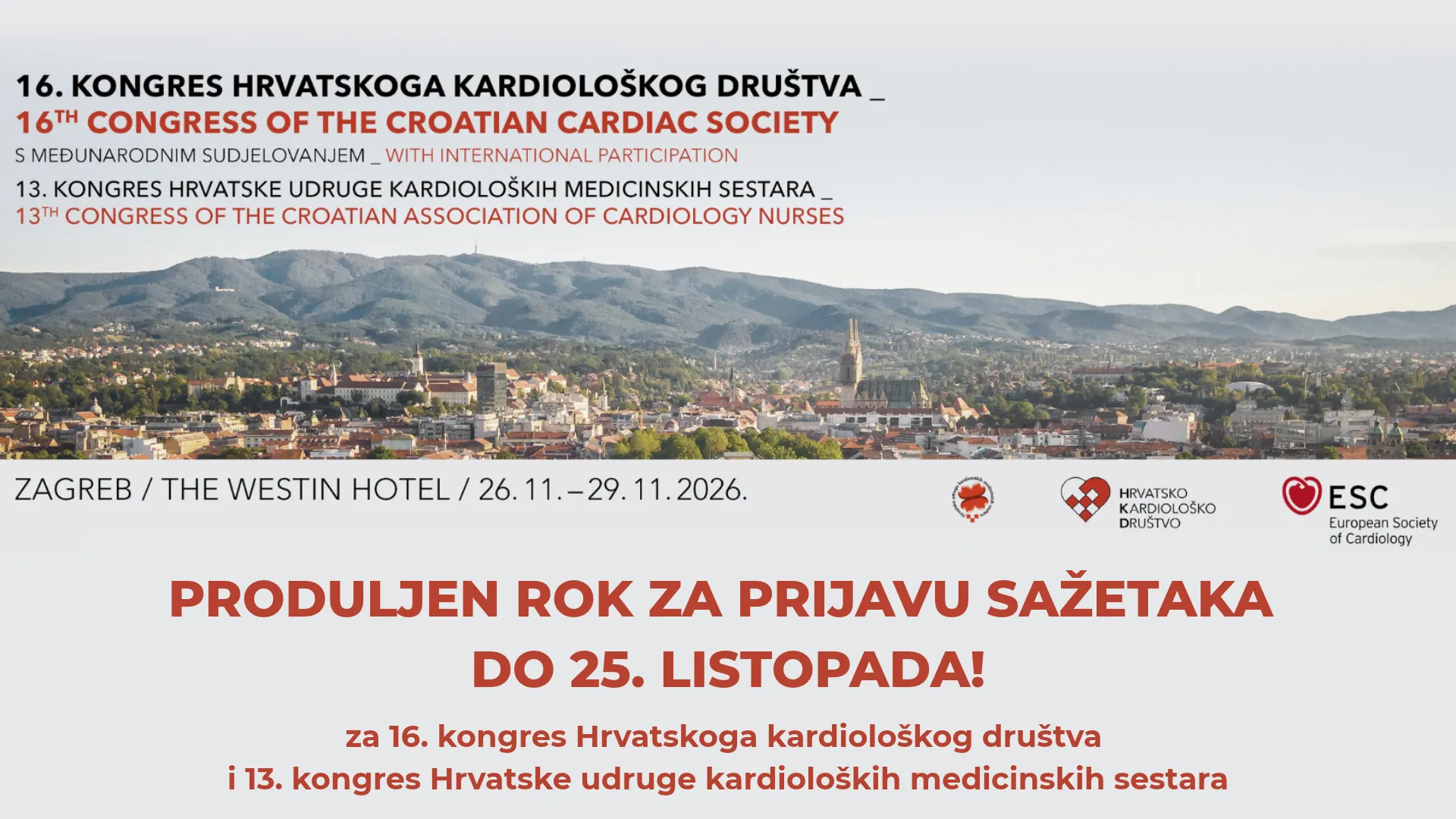 Produljen rok za prijavu sažetaka - 16. HKD kongres i 13. HUKMS kongres